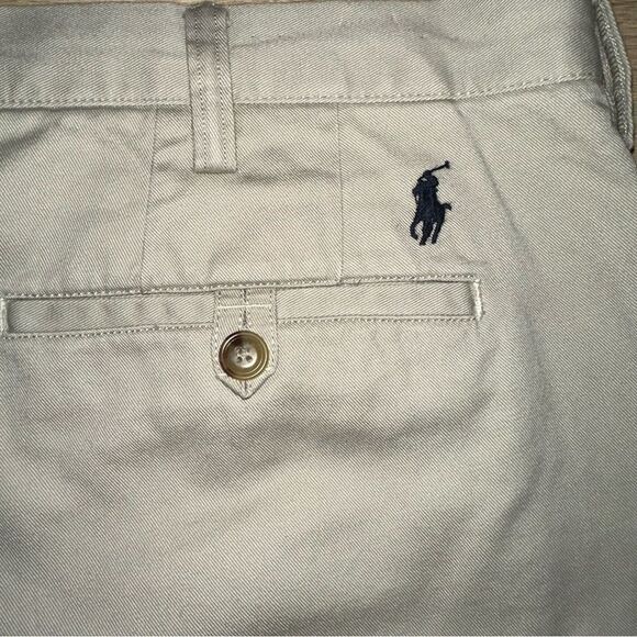 Polo Ralph Lauren Beige Classic Fit Khaki Twill Chino‎ Embroidered Logo Pants - Picture 6 of 9